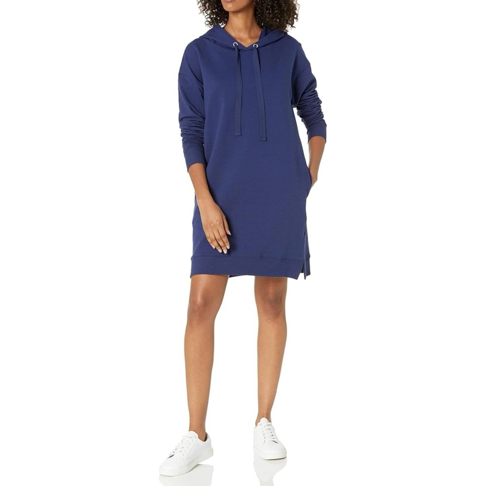 NWT The  Drop Oversized Hoodie Mini Dress  Navy Blue XXS